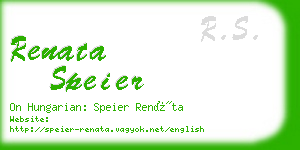 renata speier business card